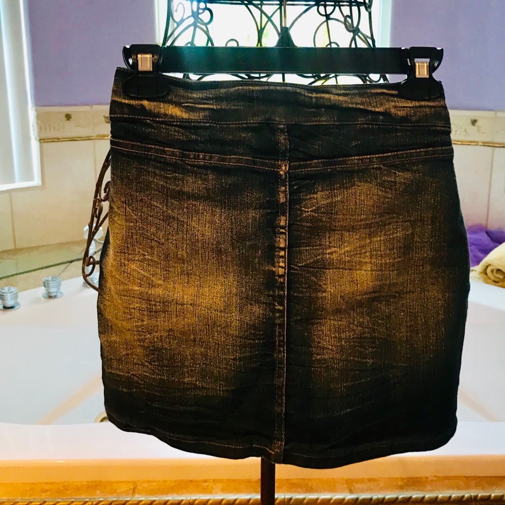 Stretch Blue Denim Skirt - M Size - Brand New!!